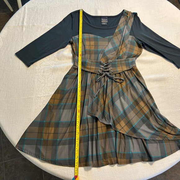 Outlander MacKenzie Tartan Cinch Dress Size SM - Picture 3 of 8